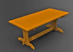 Projekt drewnianych mebli tarasowych