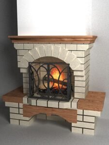 Projekt murowanego kominka