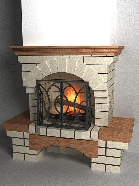 Projekt murowanego kominka