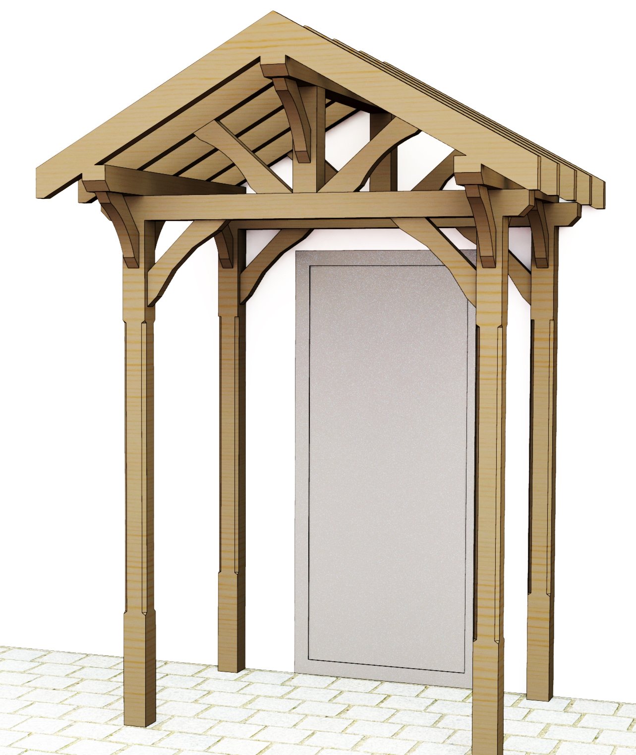 Daszek na drzwi drewniany