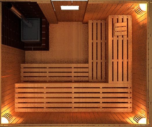 Projekt sauny 3 D