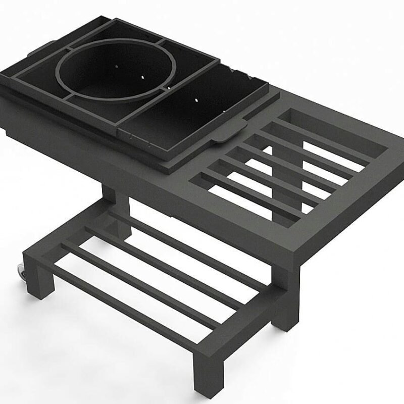 Grill z paleniskiem stal