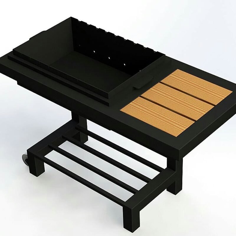 Grill z paleniskiem stal