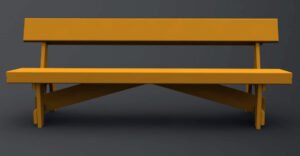 Projekt drewnianych mebli tarasowych