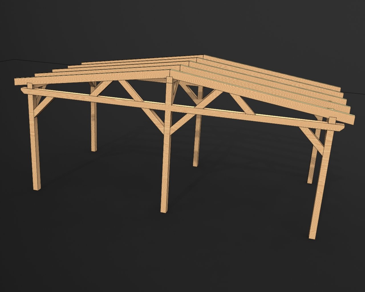 Konstrukcja drewnianego zadaszenia