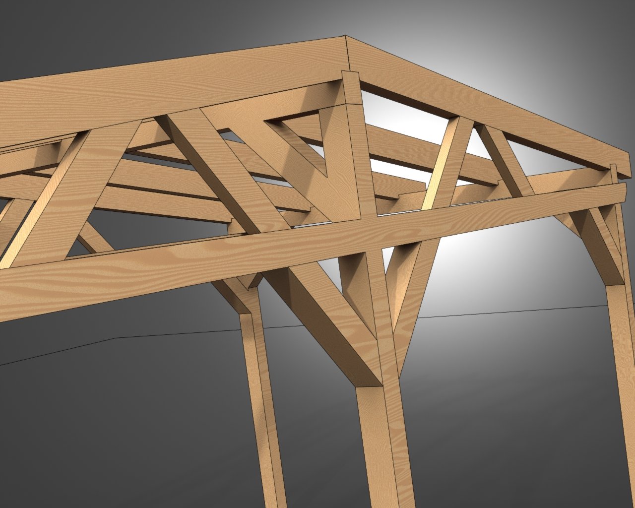 Konstrukcja drewnianego zadaszenia