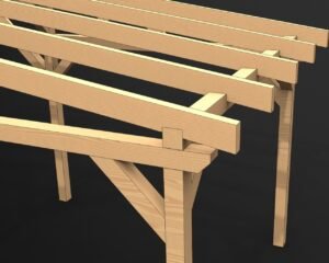 Konstrukcja drewnianego zadaszenia