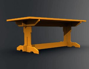 Projekt drewnianych mebli tarasowych