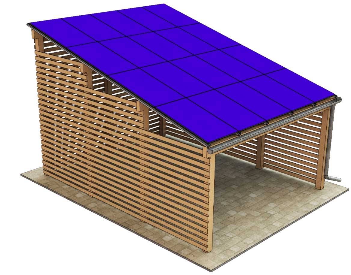 Solar Carport drewniany